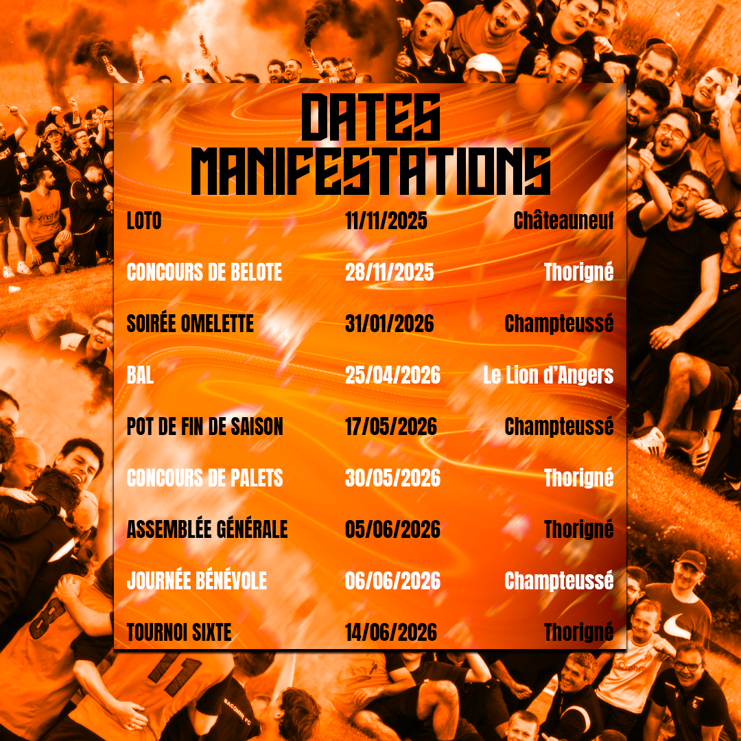 DATES DES MANIFESTATIONS